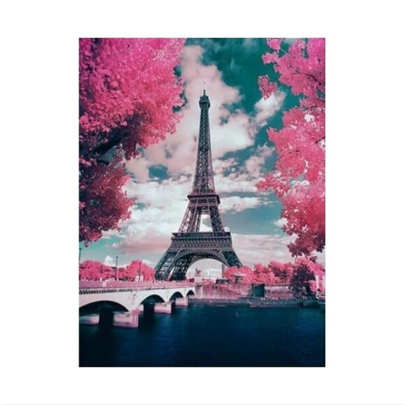 Paris Full Drill Diamond Painting Kit 5D Diamond Painting Cross Stitch, 30x40cm - Picture 1 of 6